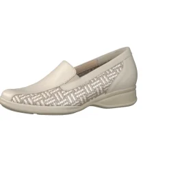 Semler – Komfort-Slipper aus Kalbleder Flechtoptik Beige