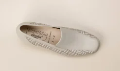 Semler – Komfort-Slipper aus Kalbleder Flechtoptik Beige
