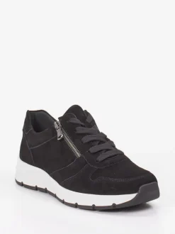 Semler – Komfort-Sneaker aus Veloursleder schwarz