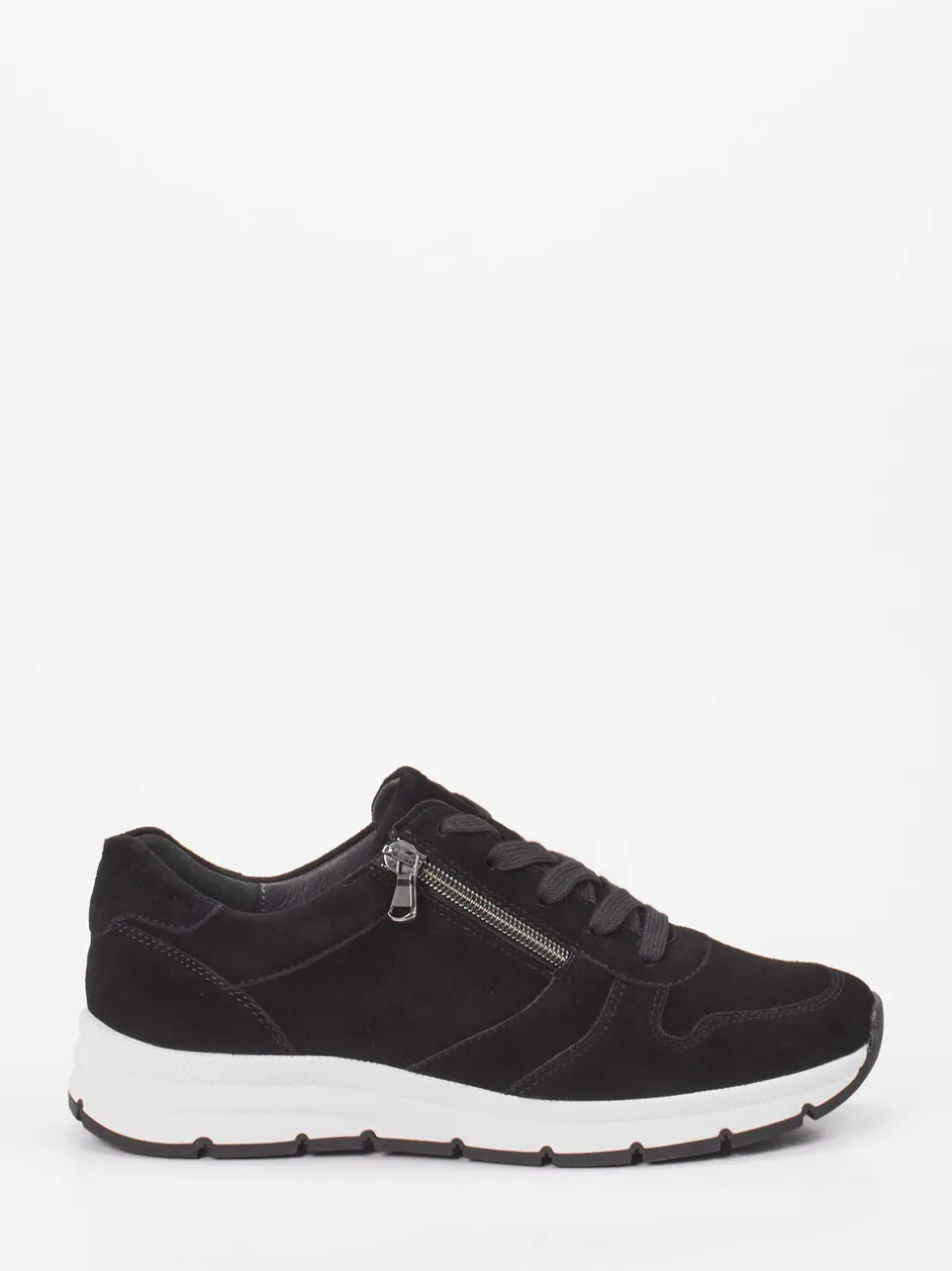 Semler – Komfort-Sneaker aus Veloursleder schwarz