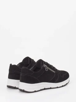 Semler – Komfort-Sneaker aus Veloursleder schwarz