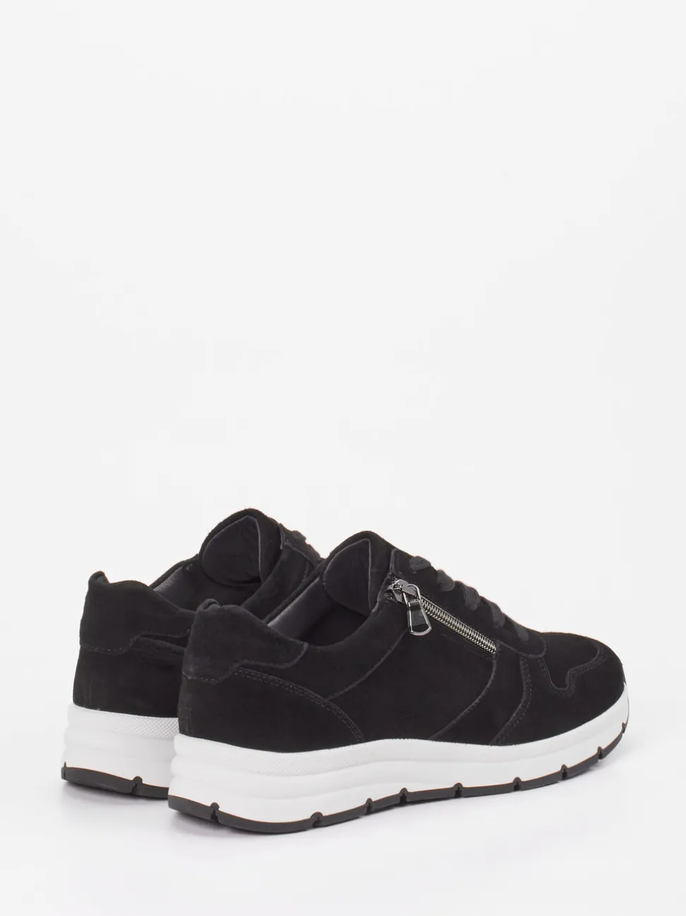 Semler – Komfort-Sneaker aus Veloursleder schwarz