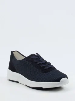 Semler – Komfort-Sneaker aus Mesh und Veloursleder Dunkelblau
