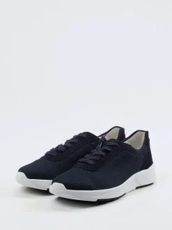 Semler – Komfort-Sneaker aus Mesh und Veloursleder Dunkelblau