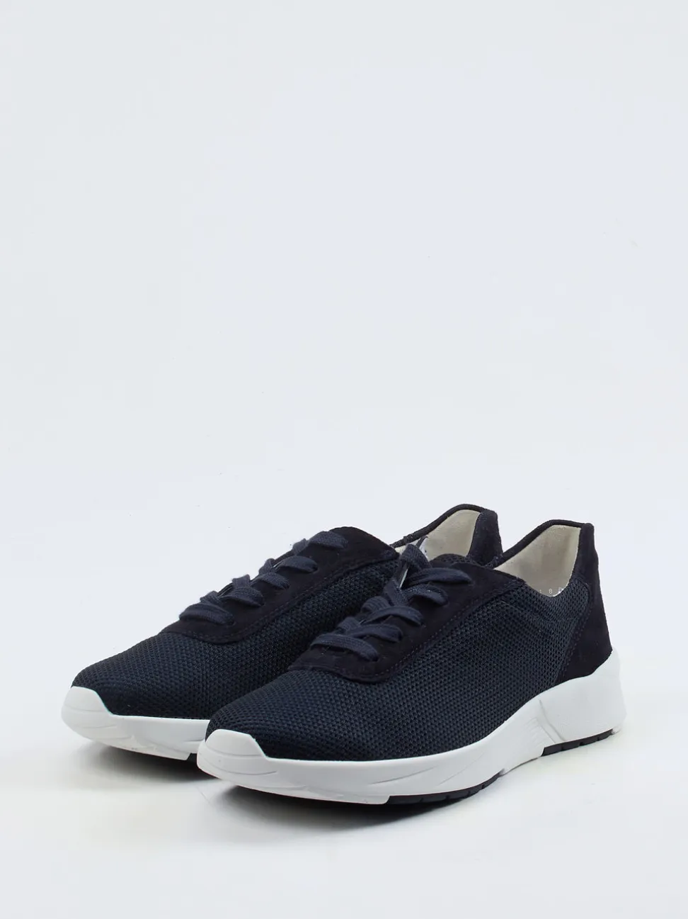 Semler – Komfort-Sneaker aus Mesh und Veloursleder Dunkelblau