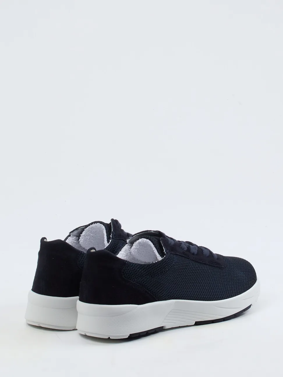 Semler – Komfort-Sneaker aus Mesh und Veloursleder Dunkelblau