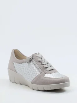 Semler – Komfort-Sneaker aus Veloursleder grau