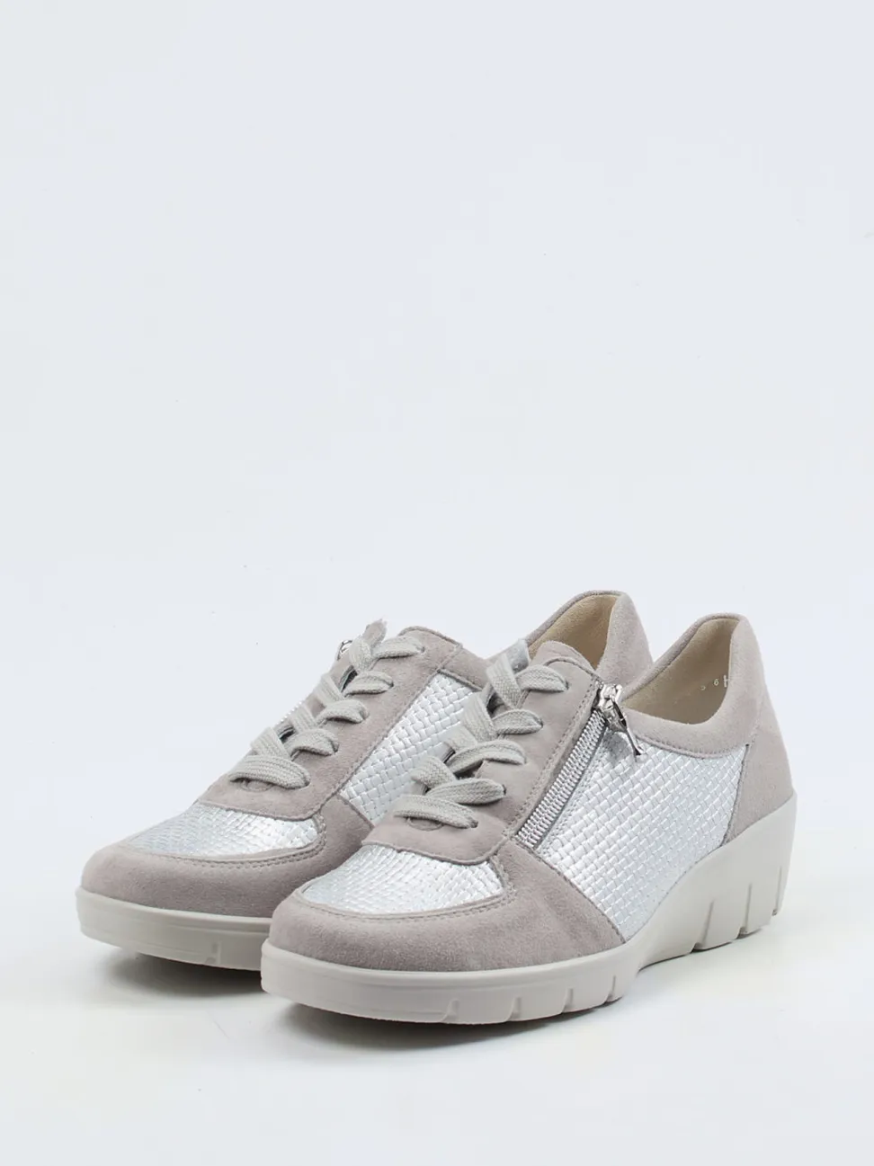 Semler – Komfort-Sneaker aus Veloursleder grau