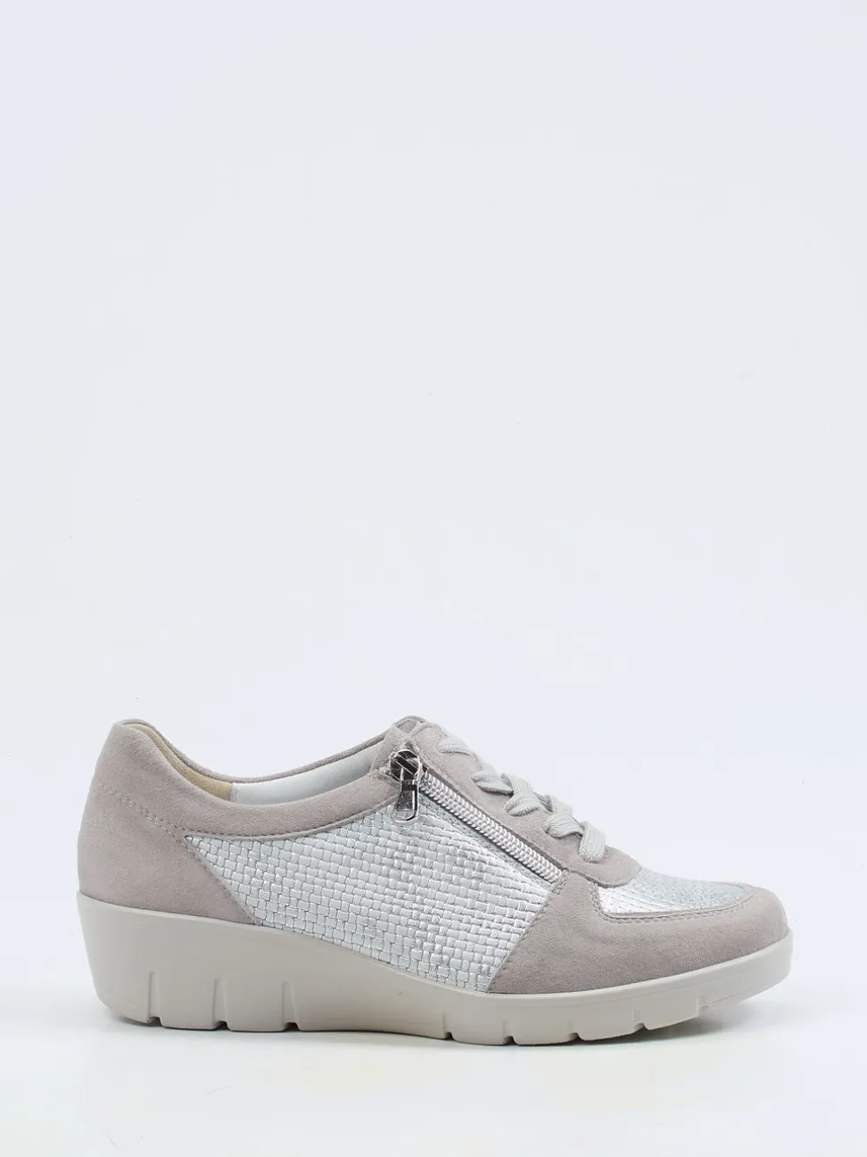 Semler – Komfort-Sneaker aus Veloursleder grau
