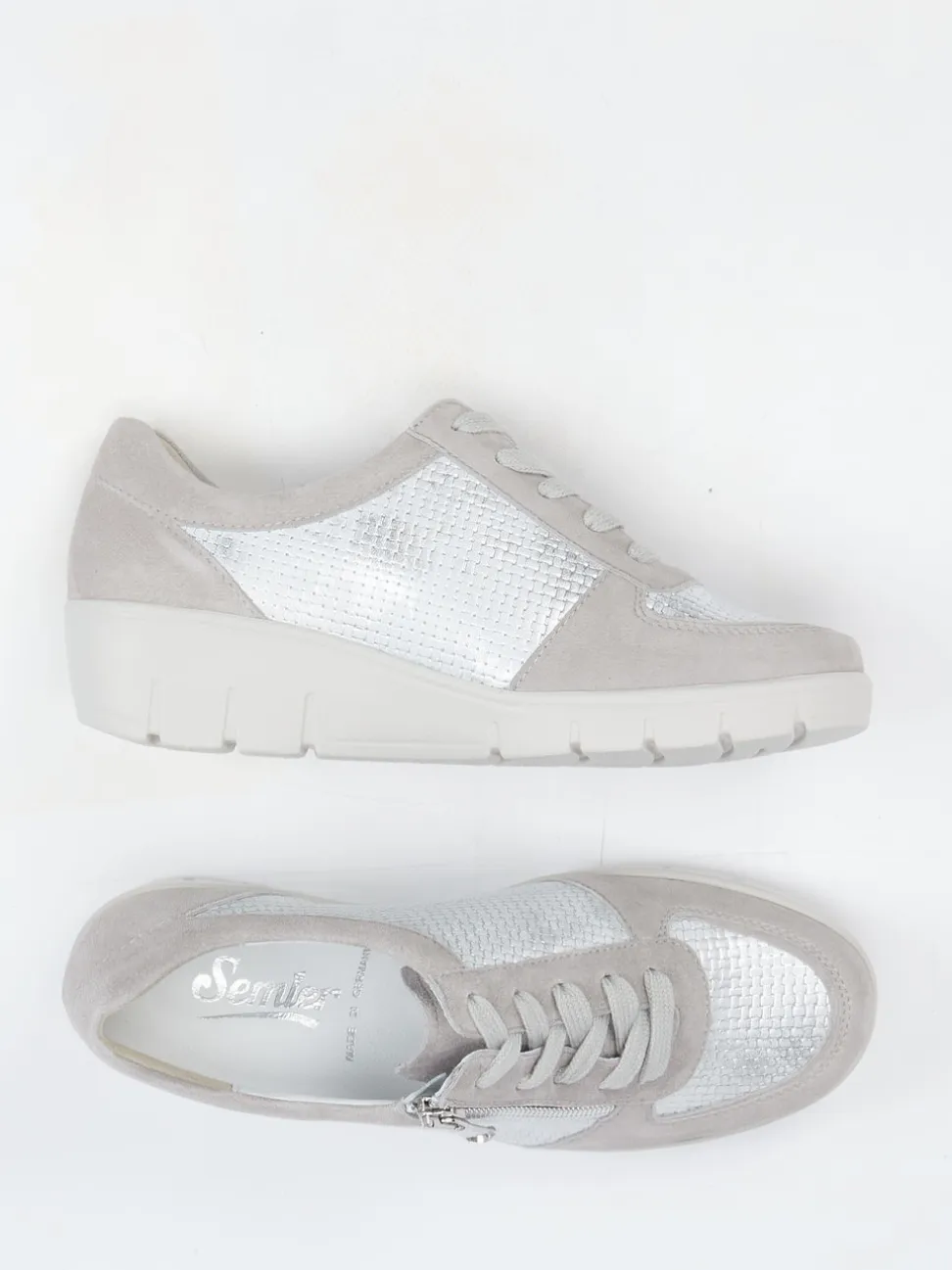 Semler – Komfort-Sneaker aus Veloursleder grau