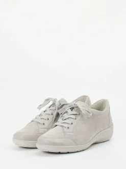Semler – Komfort-Sneaker aus Veloursleder hellgrau