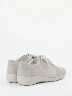 Semler – Komfort-Sneaker aus Veloursleder hellgrau