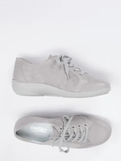 Semler – Komfort-Sneaker aus Veloursleder hellgrau
