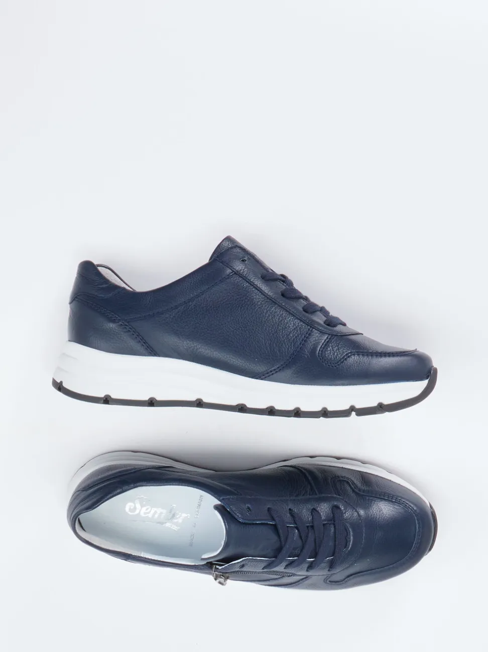 Semler – Komfort-Sneaker aus Kalbleder dunkelblau