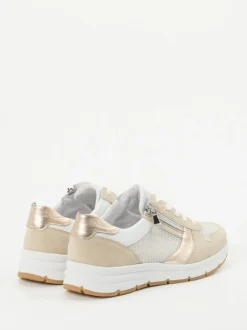 Semler – Komfort-Sneaker aus Velour/Textil beige