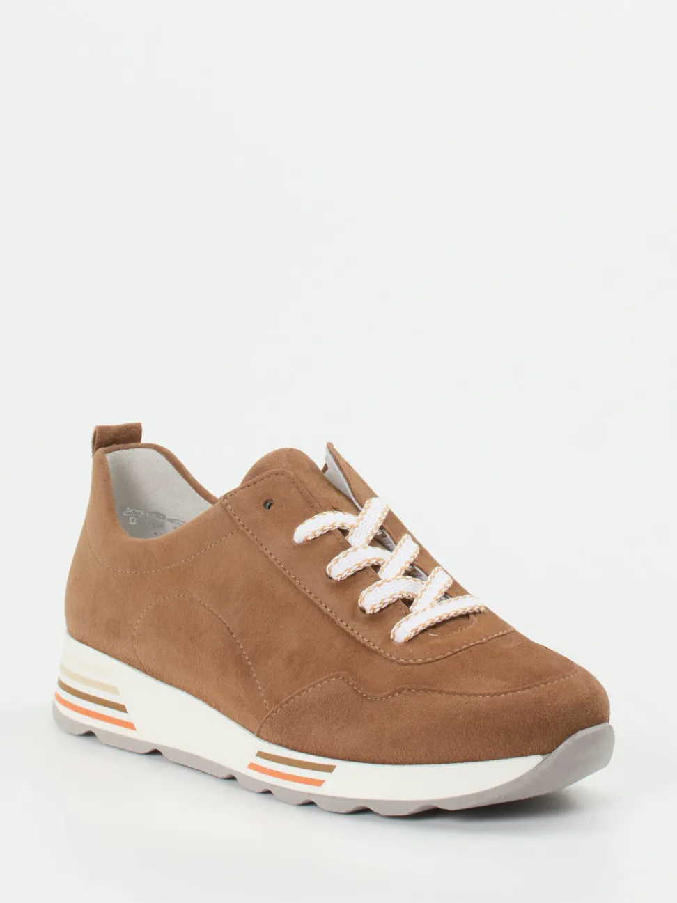 Semler – Komfort-Sneaker aus Veloursleder cognacbraun