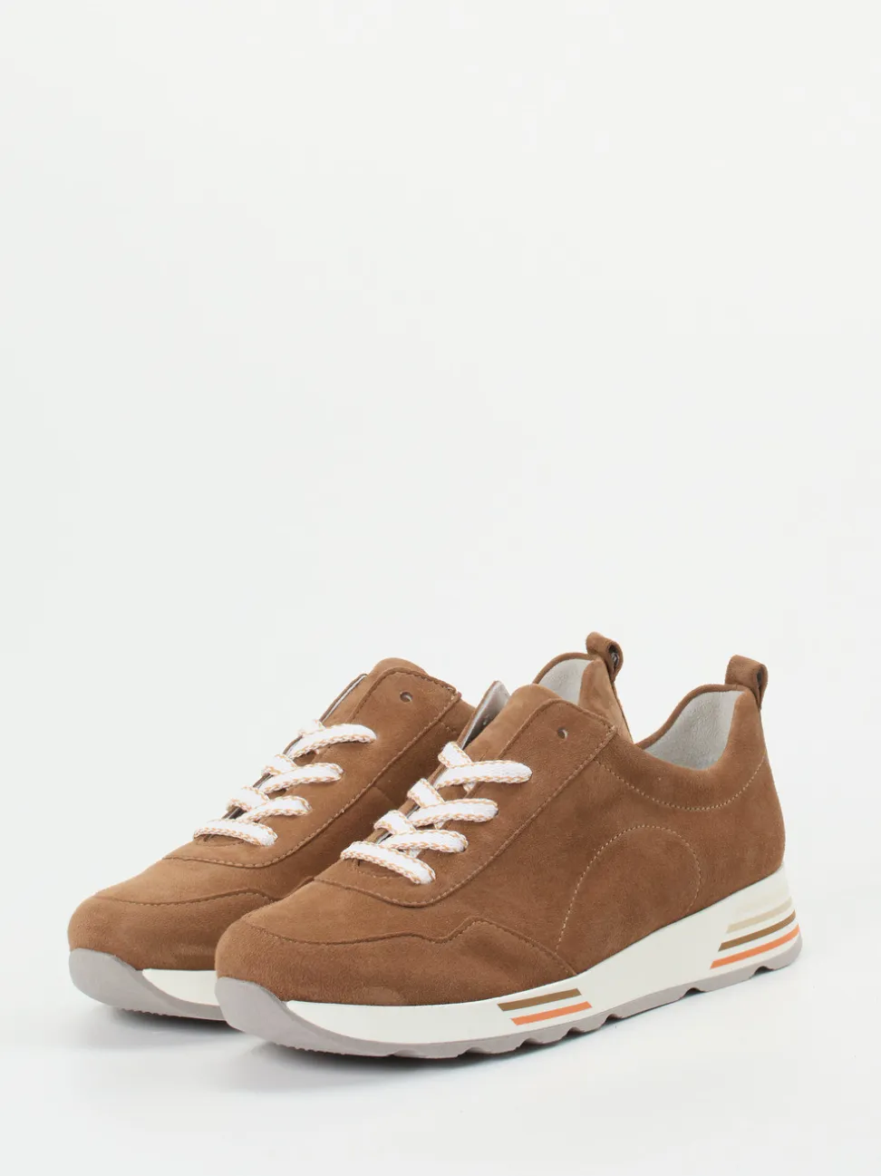 Semler – Komfort-Sneaker aus Veloursleder cognacbraun