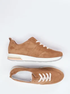 Semler – Komfort-Sneaker aus Veloursleder cognacbraun