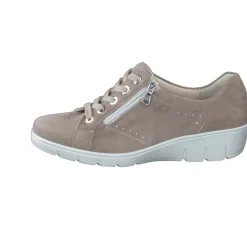 Semler – Komfort-Sneaker aus Veloursleder Taupe
