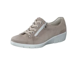 Semler – Komfort-Sneaker aus Veloursleder Taupe