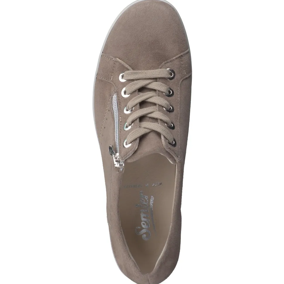 Semler – Komfort-Sneaker aus Veloursleder Taupe