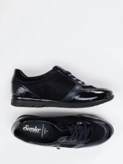 Semler – Komfort-Sneaker aus Veloursleder Dunkelblau