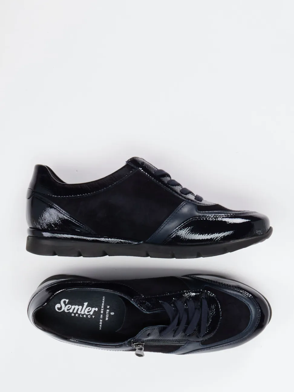 Semler – Komfort-Sneaker aus Veloursleder Dunkelblau