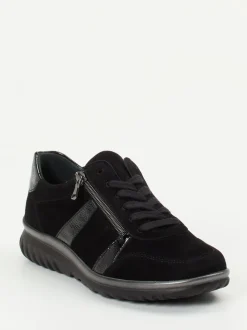 Semler – Komfort-Sneaker aus Veloursleder Schwarz