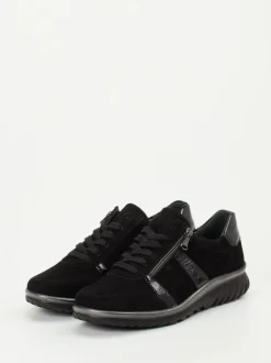 Semler – Komfort-Sneaker aus Veloursleder Schwarz