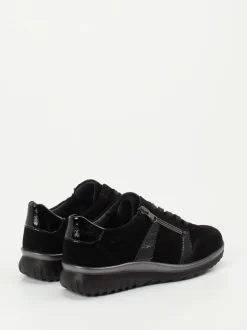 Semler – Komfort-Sneaker aus Veloursleder Schwarz