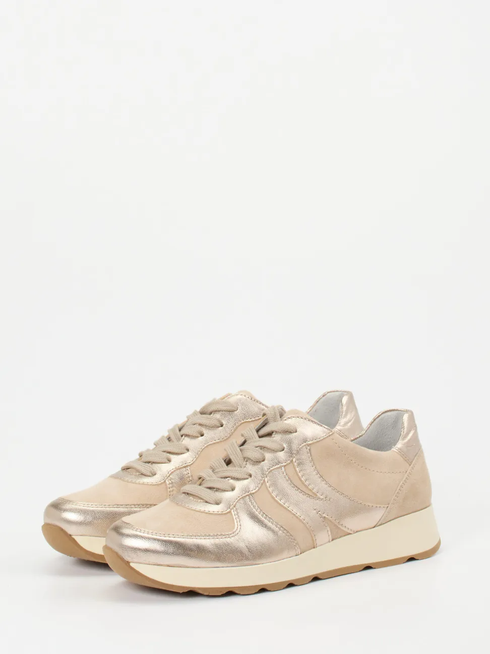 Semler – Komfort-Sneaker aus Veloursleder beige