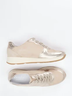 Semler – Komfort-Sneaker aus Veloursleder beige