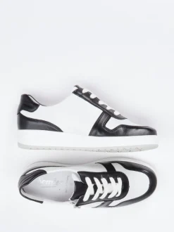 Semler – Komfort-Sneaker aus Kalbleder Weiß-Schwarz