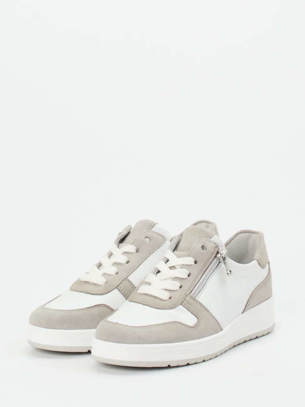 Semler – Komfort-Sneaker aus Veloursleder grau