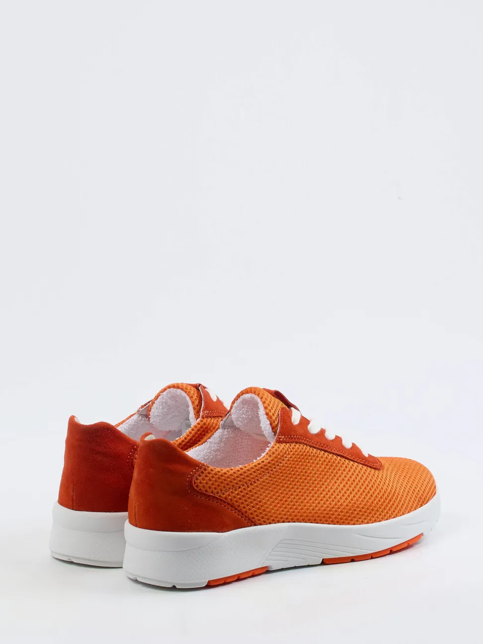 Semler – Komfort-Sneaker aus Mesh und Veloursleder orange