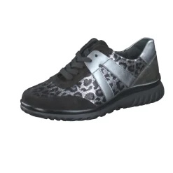 Semler – Komfort-Sneaker aus geprägtem Leder grau