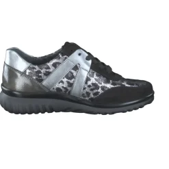 Semler – Komfort-Sneaker aus geprägtem Leder grau