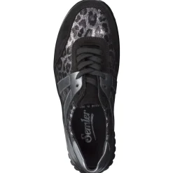 Semler – Komfort-Sneaker aus geprägtem Leder grau