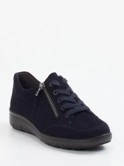 Semler – Komfort-Sneaker aus Veloursleder Dunkelblau