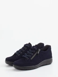 Semler – Komfort-Sneaker aus Veloursleder Dunkelblau