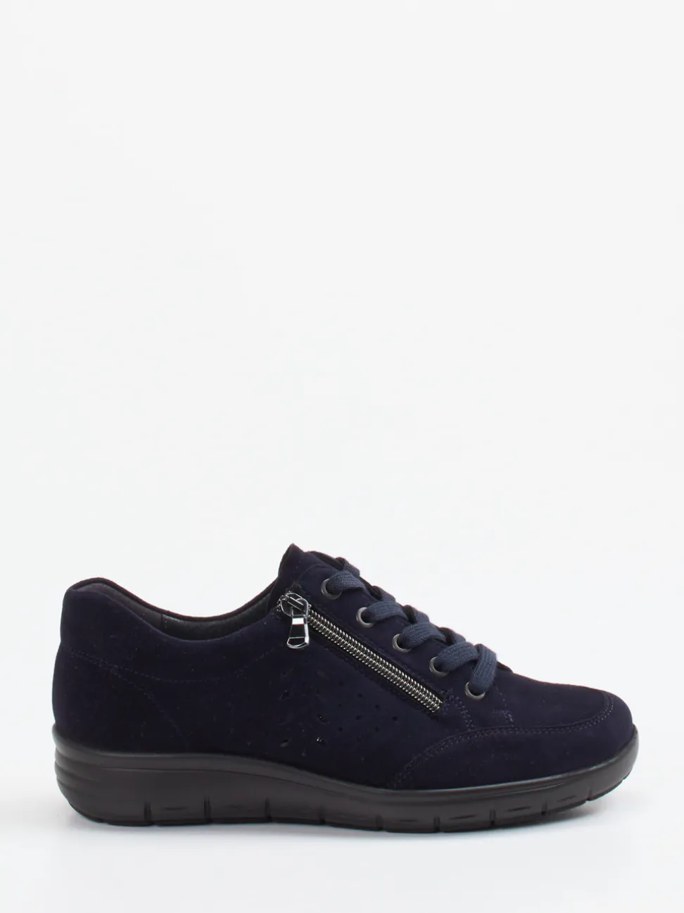 Semler – Komfort-Sneaker aus Veloursleder Dunkelblau