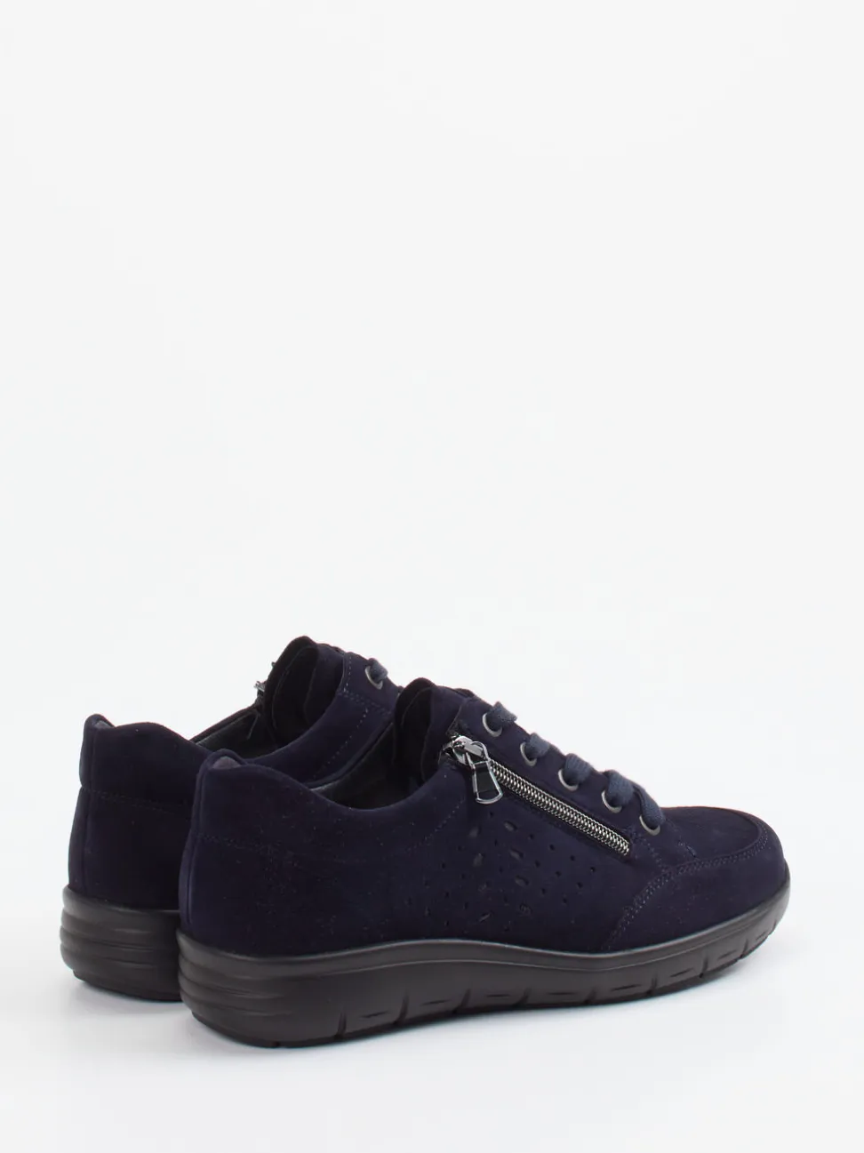 Semler – Komfort-Sneaker aus Veloursleder Dunkelblau