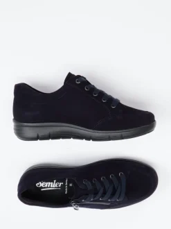 Semler – Komfort-Sneaker aus Veloursleder Dunkelblau