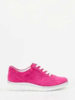 Semler – Komfort-Sneaker aus Veloursleder pink