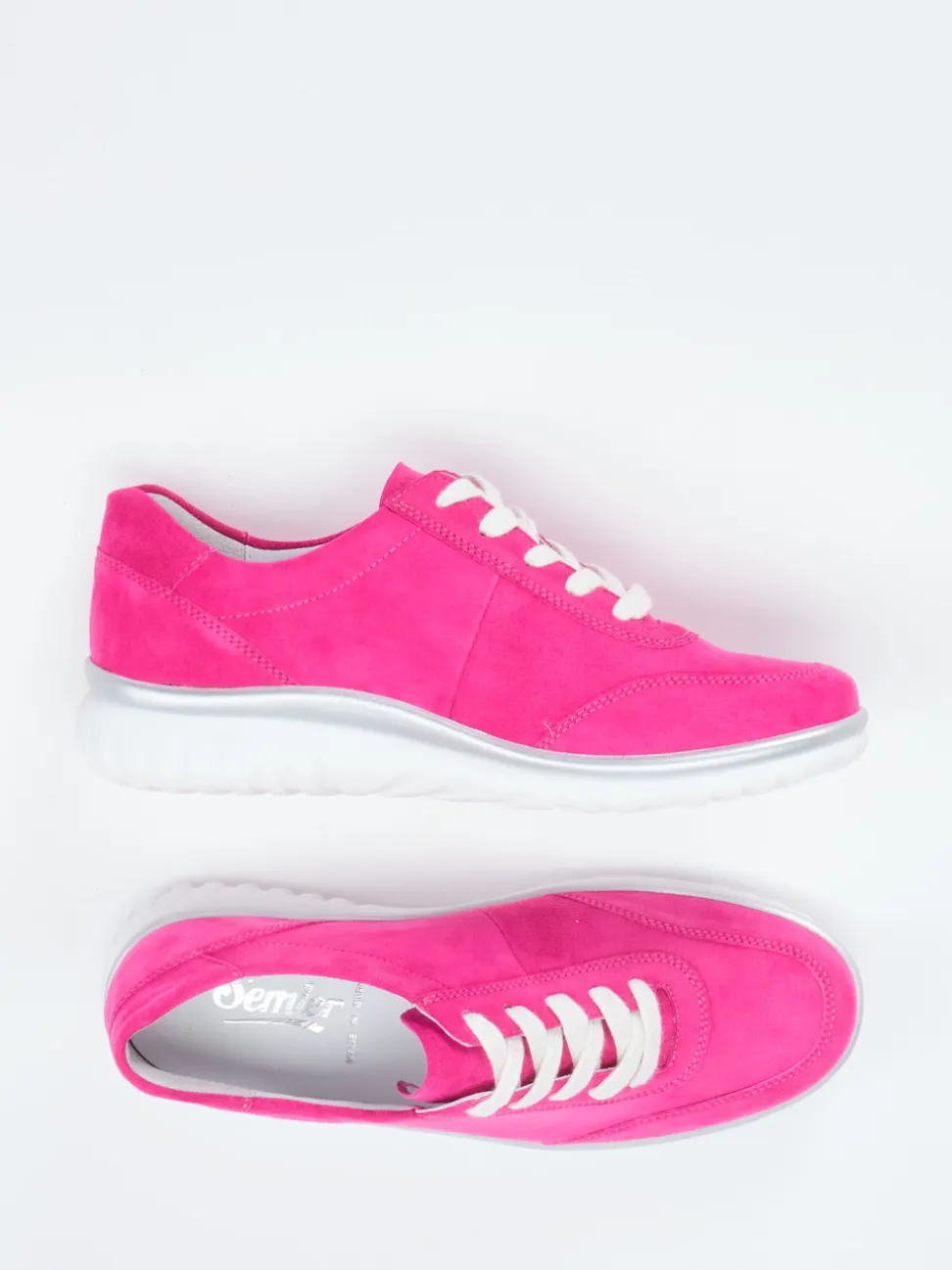 Semler – Komfort-Sneaker aus Veloursleder pink