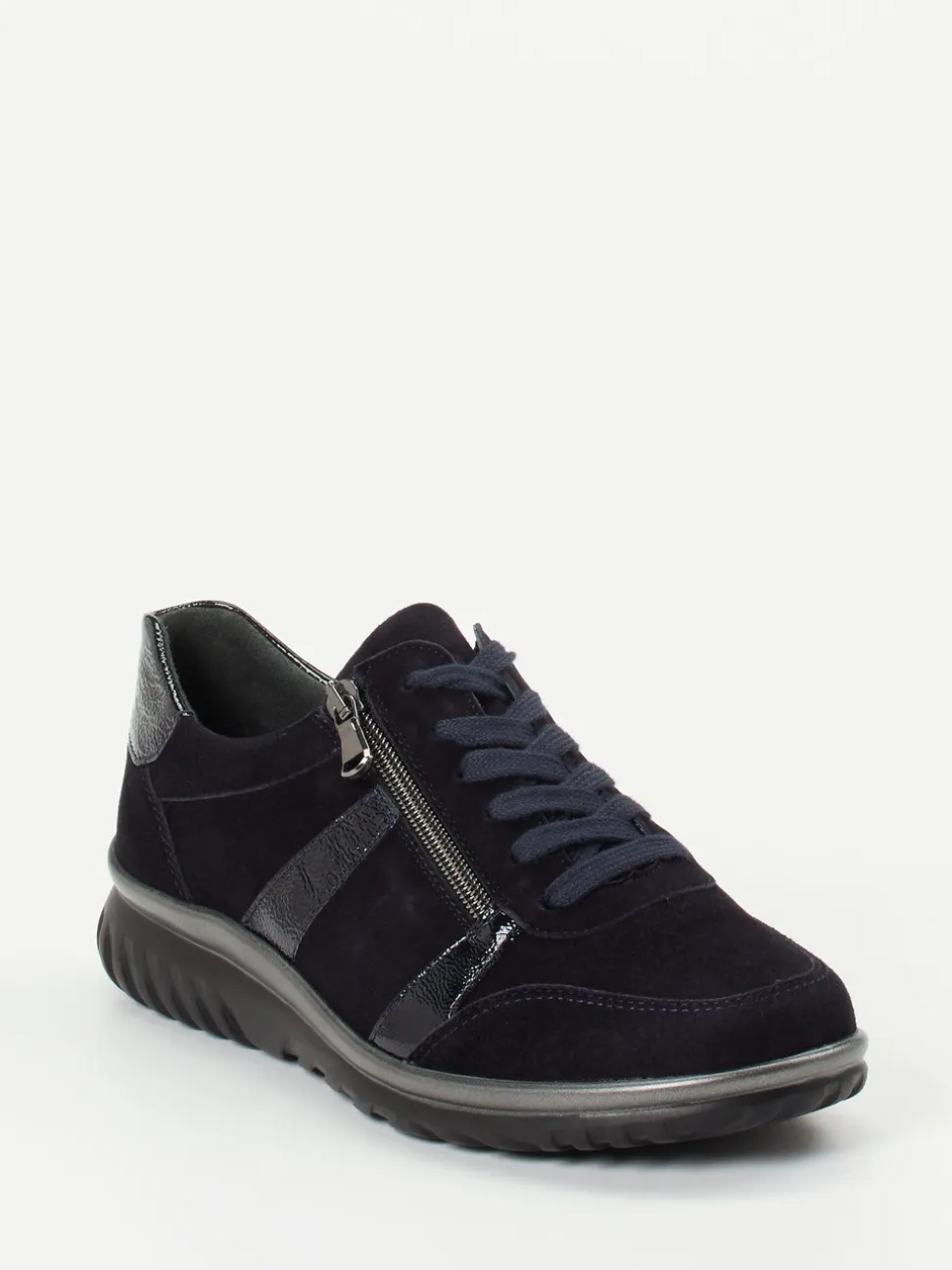 Semler – Komfort-Sneaker aus Veloursleder Dunkelblau
