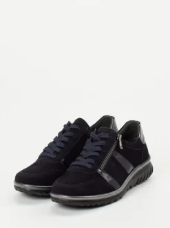 Semler – Komfort-Sneaker aus Veloursleder Dunkelblau