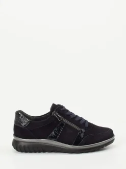 Semler – Komfort-Sneaker aus Veloursleder Dunkelblau
