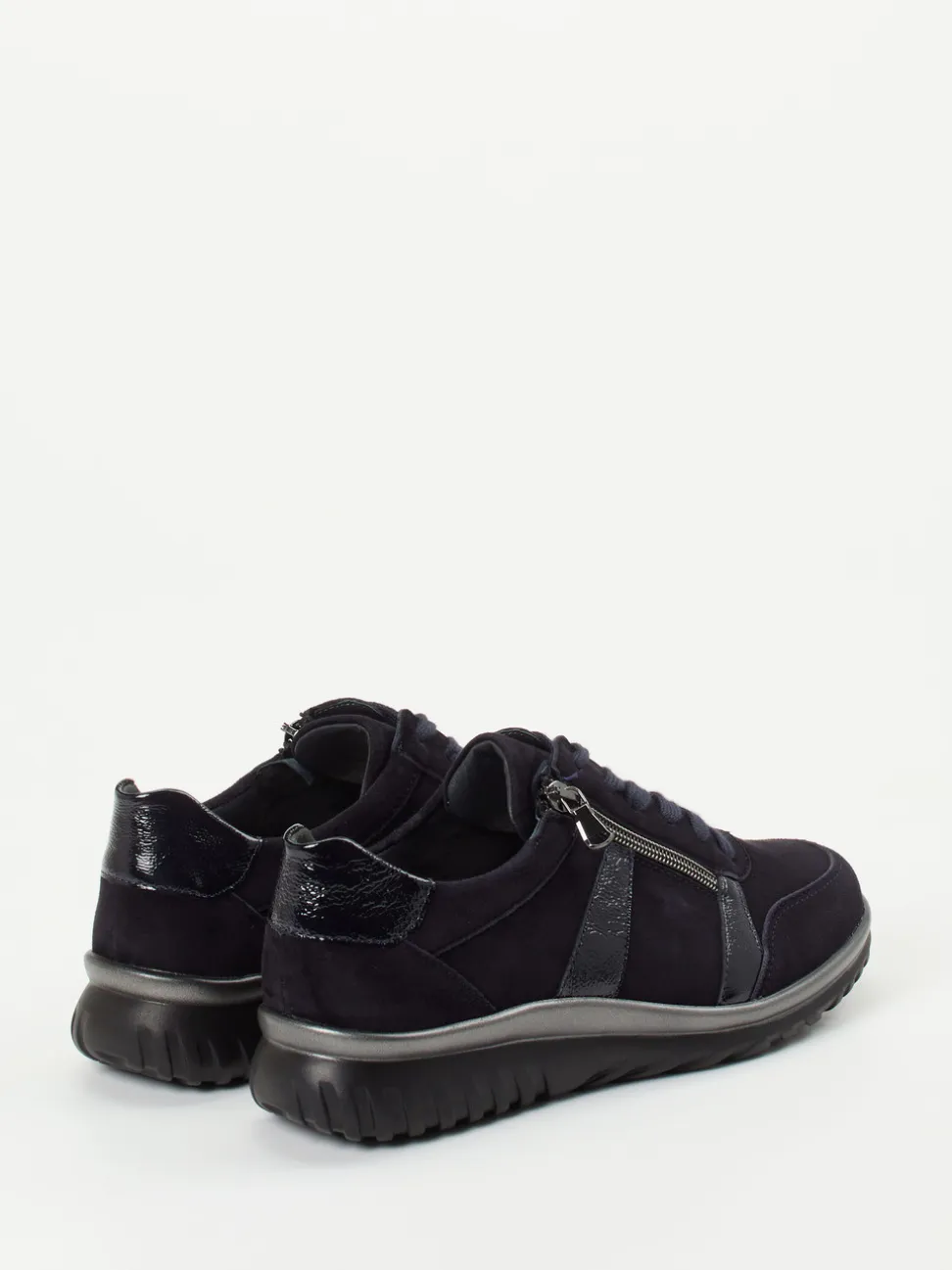 Semler – Komfort-Sneaker aus Veloursleder Dunkelblau