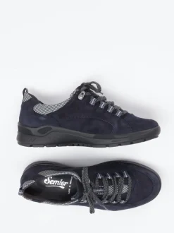 Semler – Komfort-Sneaker aus Veloursleder Dunkelblau